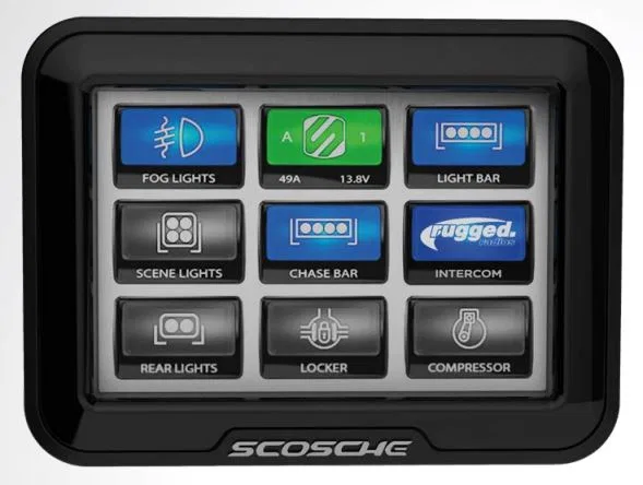 M8RS1-XC0 – SCOSHE IND. Power Management System, Control Any 12 Volt Accessories On Vehicle/ SxS/ Boat And Tractor Ma...
